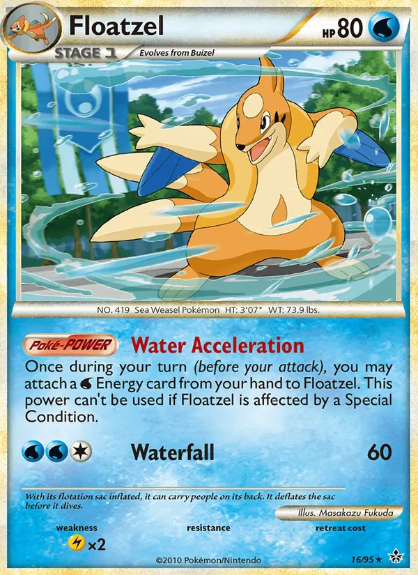 Floatzel card from Unleashed, number 16/95
