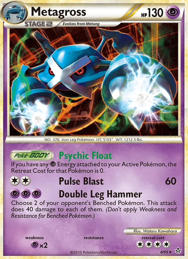 Metagross card from Unleashed, number 4/95