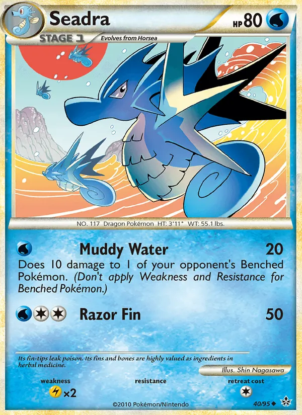 Seadra card from Unleashed, number 40/95