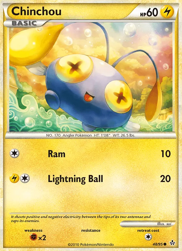 Chinchou card from Unleashed, number 48/95