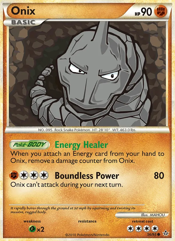 Onix card from Unleashed, number 56/95