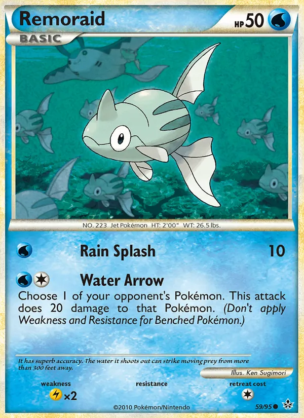 Remoraid card from Unleashed, number 59/95