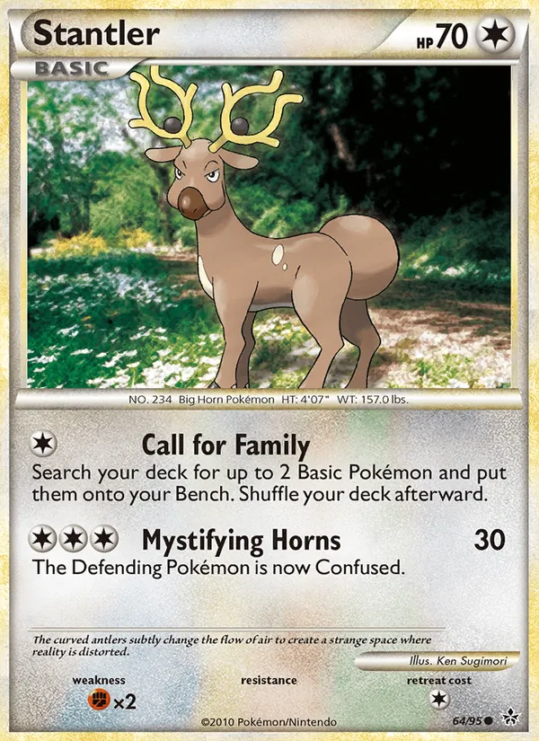 Stantler card from Unleashed, number 64/95
