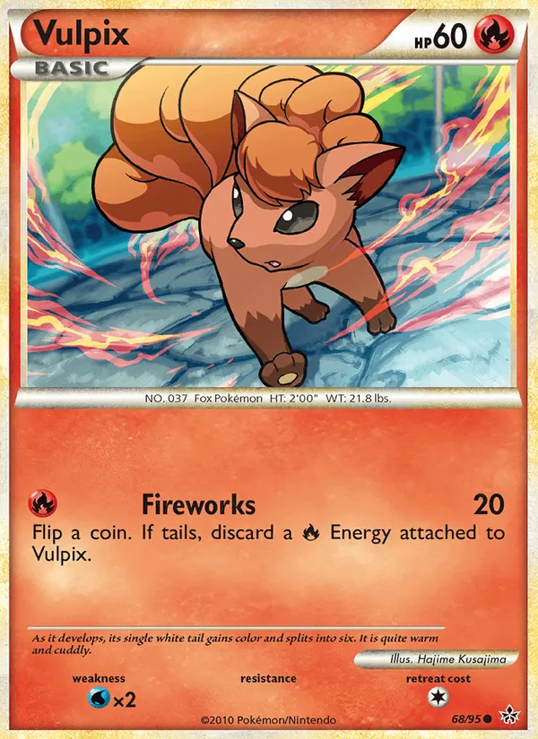 Vulpix card from Unleashed, number 68/95