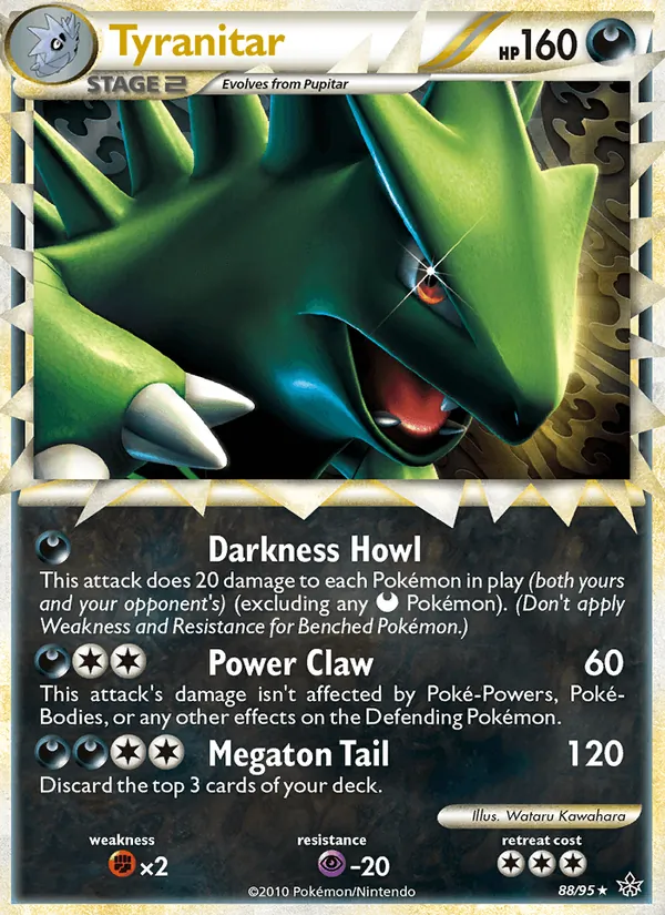 Tyranitar card from Unleashed, number 88/95