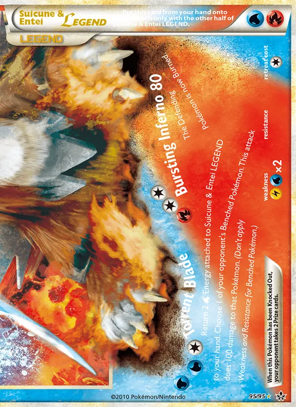 Suicune & Entei LEGEND card from Unleashed, number 95/95