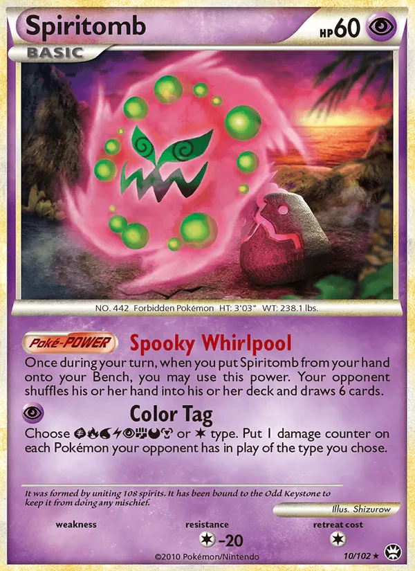 Spiritomb card from Triumphant, number 10/102