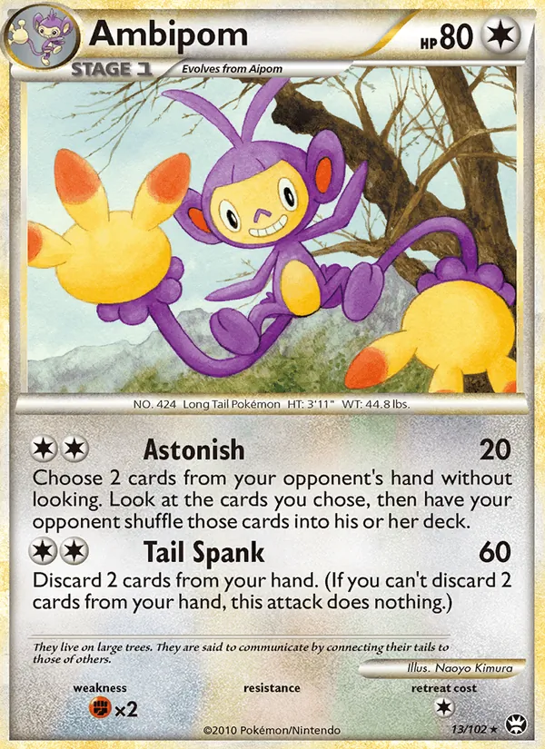 Ambipom card from Triumphant, number 13/102