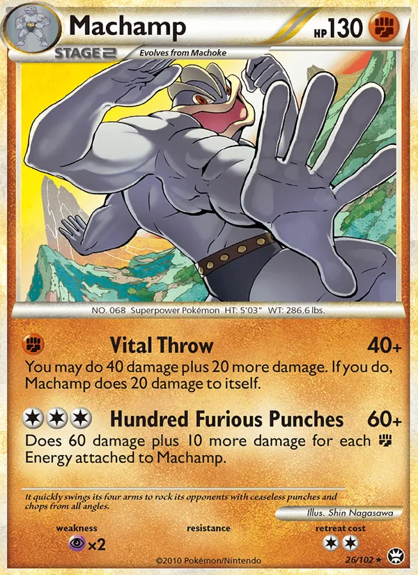 Machamp card from Triumphant, number 26/102