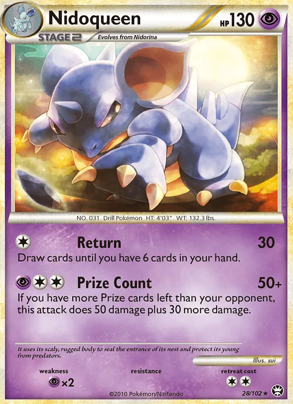 Nidoqueen card from Triumphant, number 28/102