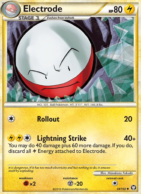 Electrode card from Triumphant, number 34/102