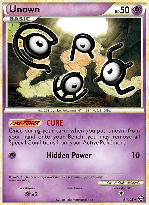 Unown card from Triumphant, number 51/102