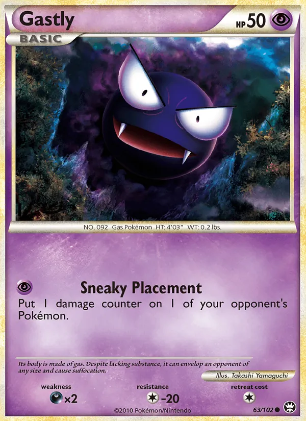 Gastly card from Triumphant, number 63/102