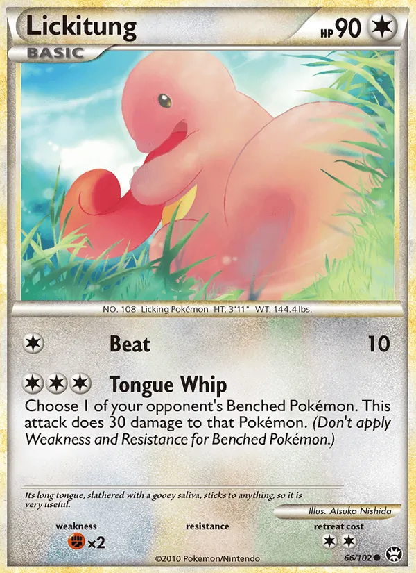 Lickitung card from Triumphant, number 66/102