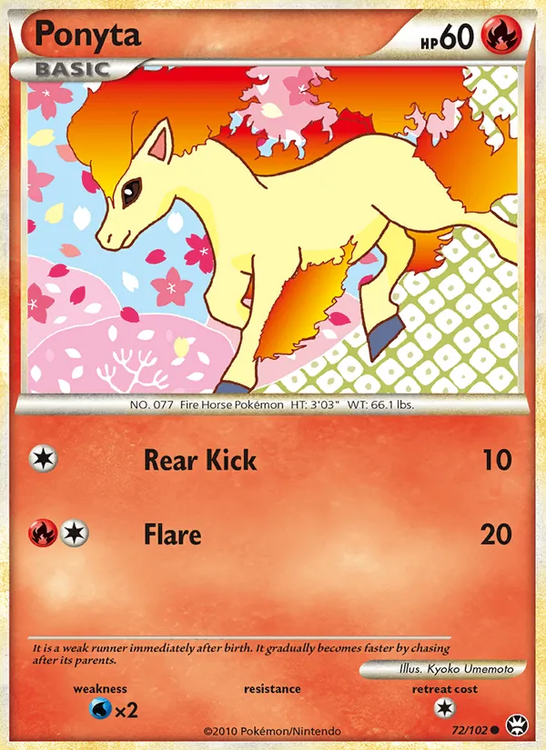 Ponyta card from Triumphant, number 72/102
