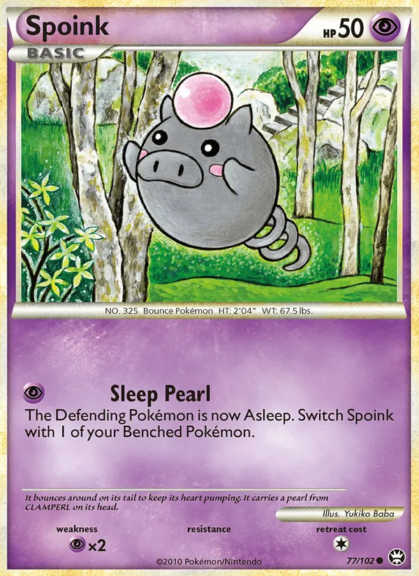 Spoink card from Triumphant, number 77/102