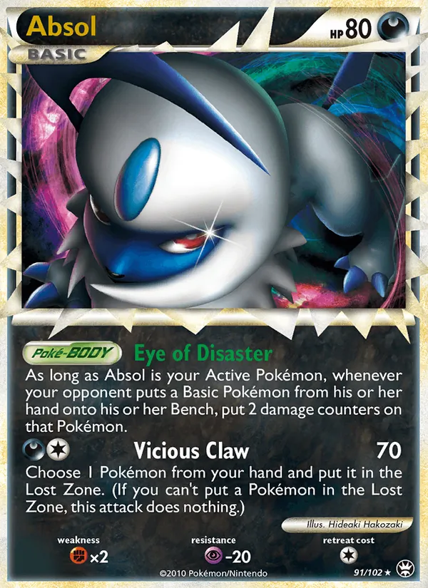 Absol card from Triumphant, number 91/102
