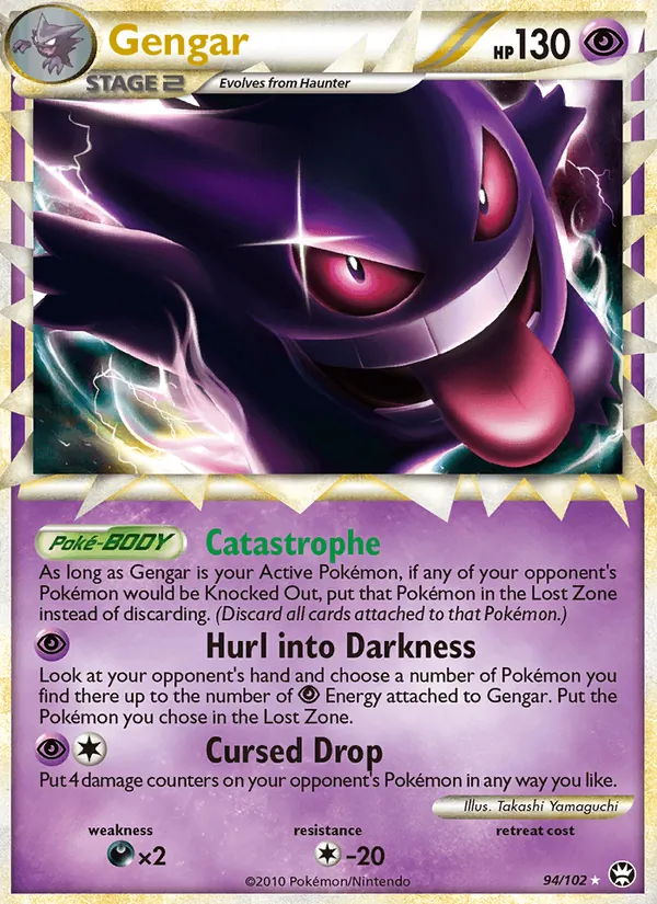 Gengar card from Triumphant, number 94/102