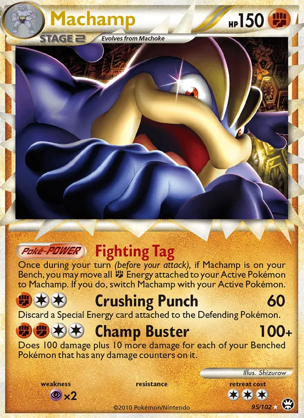 Machamp card from Triumphant, number 95/102