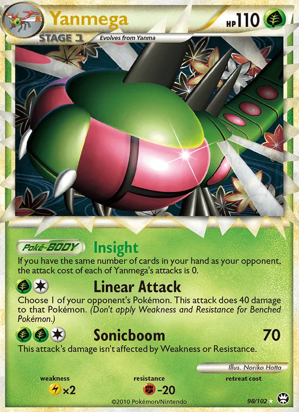 Yanmega card from Triumphant, number 98/102