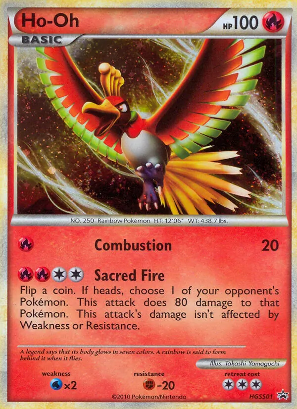 Ho-Oh card from HGSS Black Star Promos, number HGSS01/25