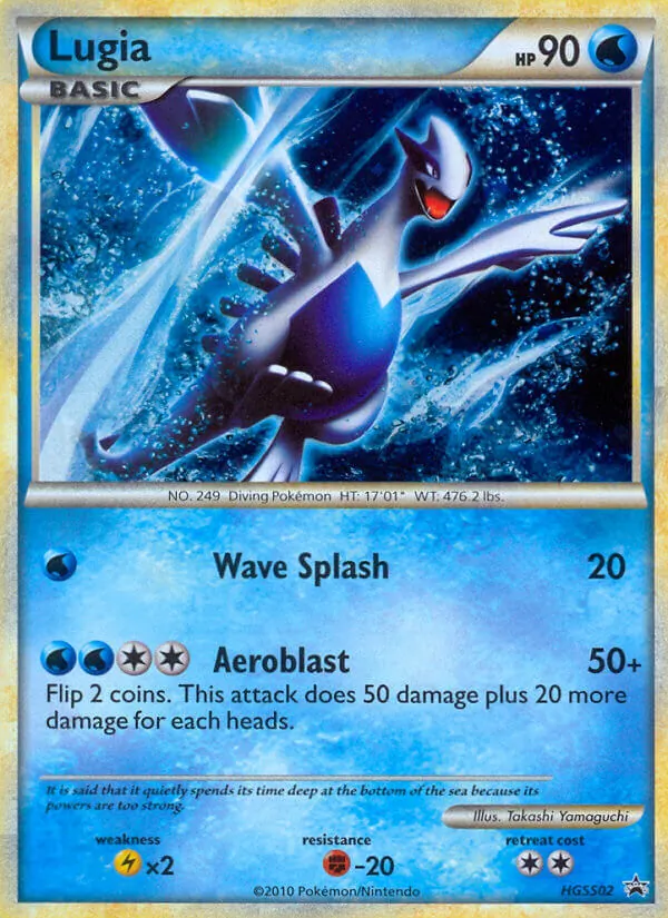 Lugia card from HGSS Black Star Promos, number HGSS02/25