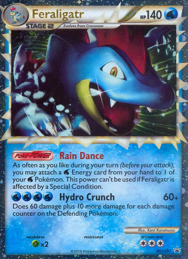 Feraligatr card from HGSS Black Star Promos, number HGSS07/25