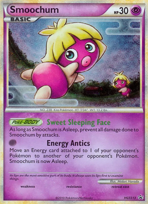 Smoochum card from HGSS Black Star Promos, number HGSS13/25