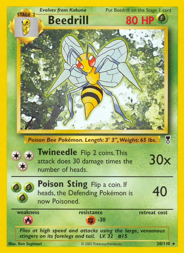 Beedrill card from Legendary Collection, number 20/110
