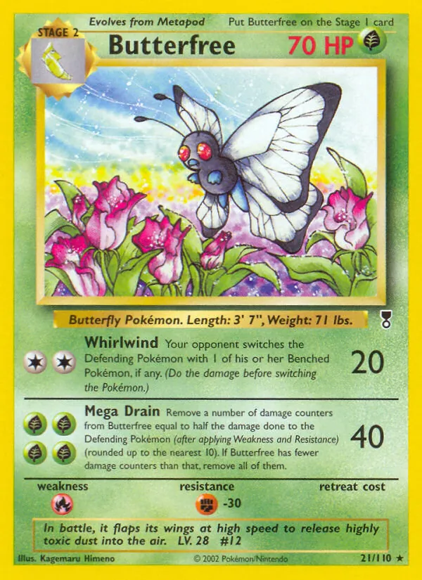 Butterfree card from Legendary Collection, number 21/110