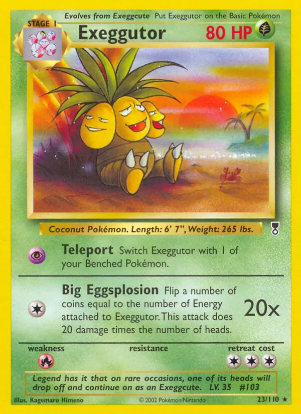 Exeggutor card from Legendary Collection, number 23/110
