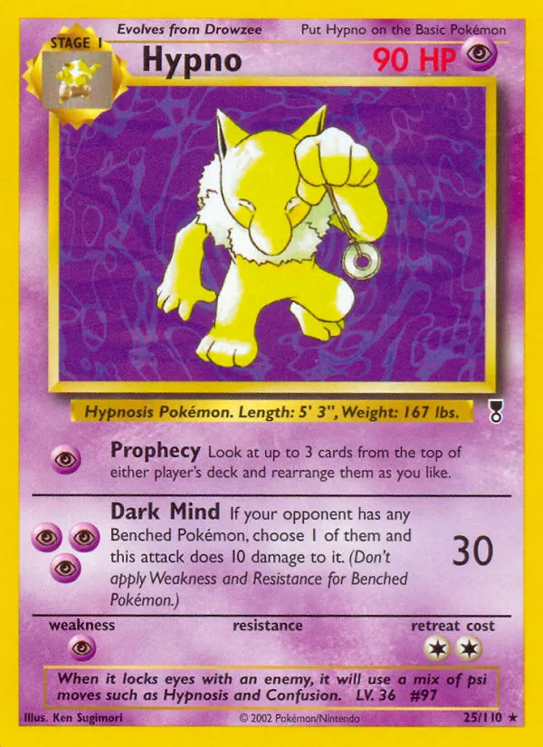 Hypno card from Legendary Collection, number 25/110