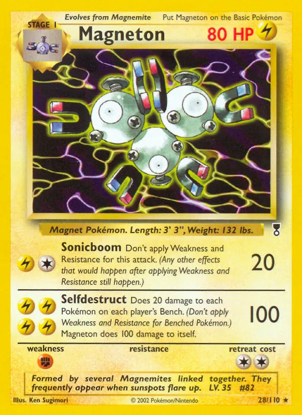 Magneton card from Legendary Collection, number 28/110