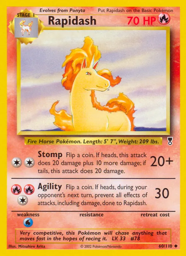 Rapidash card from Legendary Collection, number 60/110