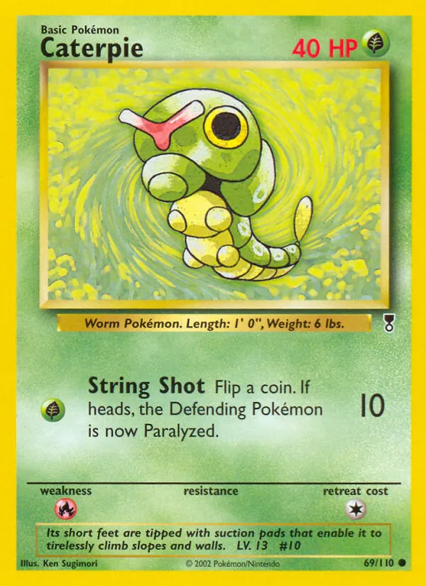 Caterpie card from Legendary Collection, number 69/110