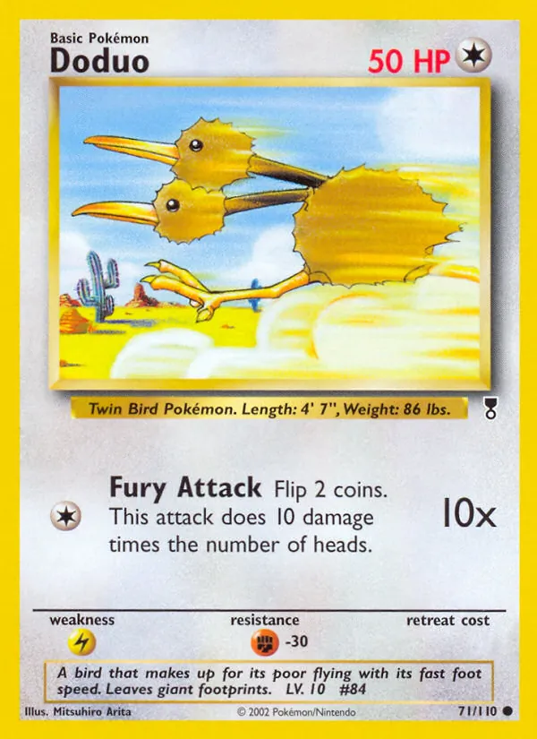 Doduo card from Legendary Collection, number 71/110