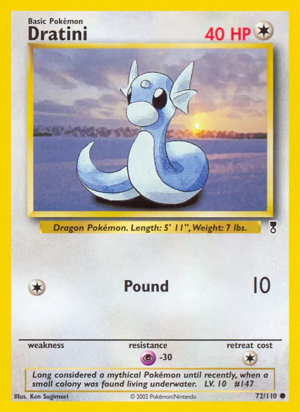 Dratini card from Legendary Collection, number 72/110