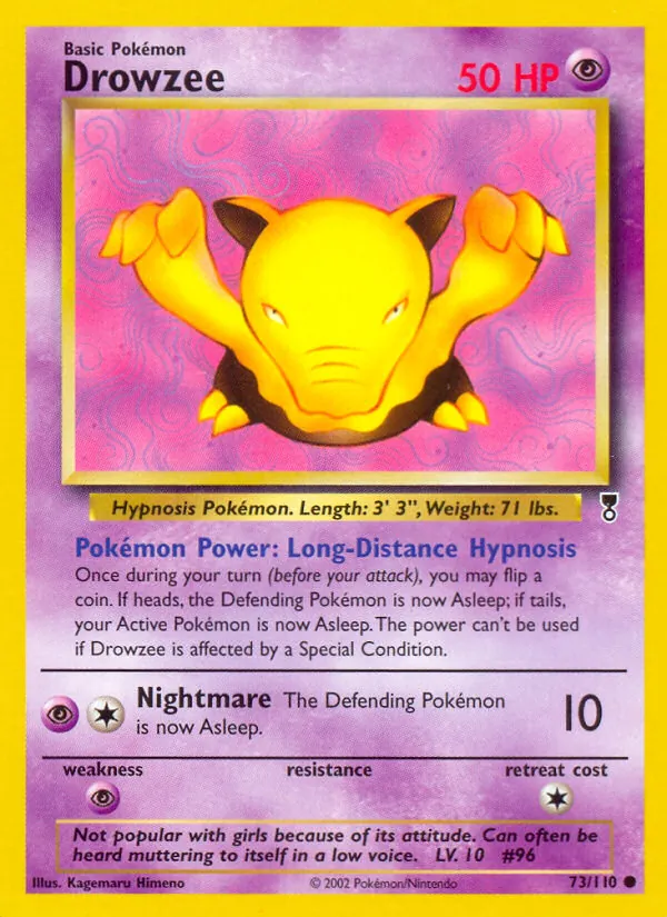 Drowzee card from Legendary Collection, number 73/110