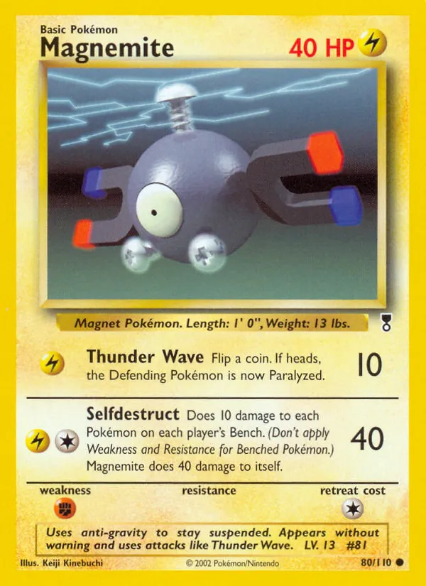 Magnemite card from Legendary Collection, number 80/110