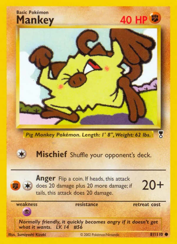 Mankey card from Legendary Collection, number 81/110