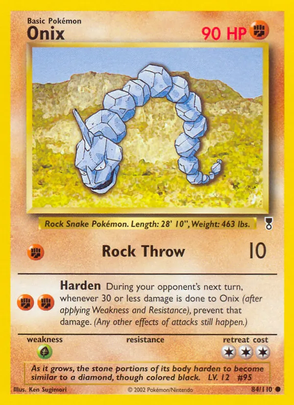 Onix card from Legendary Collection, number 84/110