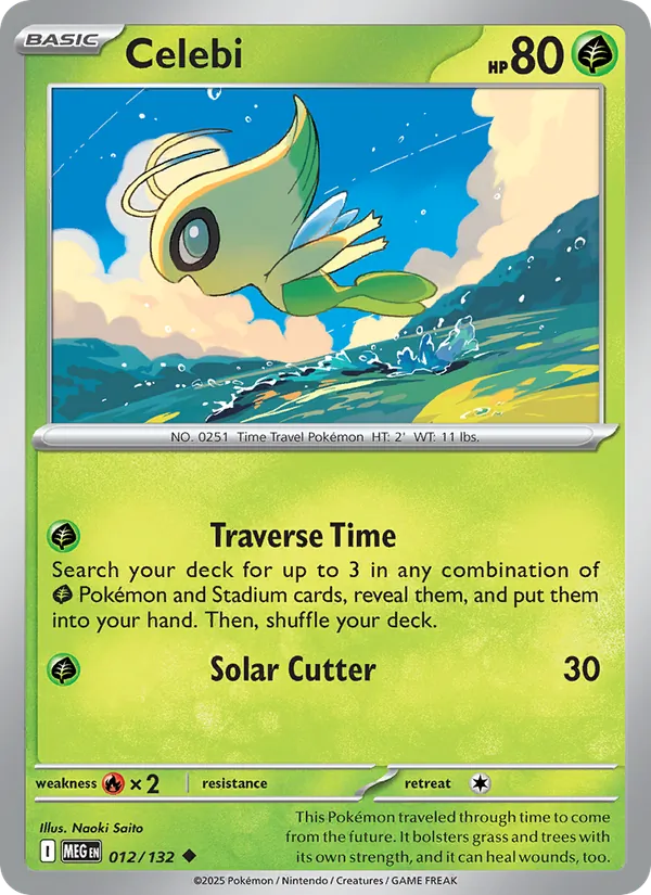 Kartu Celebi dari Mega Evolution, nomor 012/132