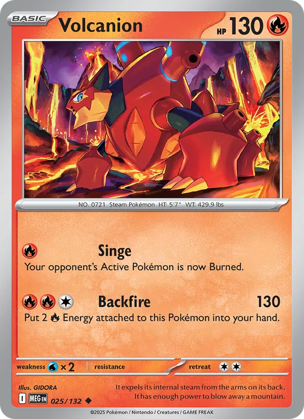 Kaart Volcanion uit Mega Evolution, nummer 025/132