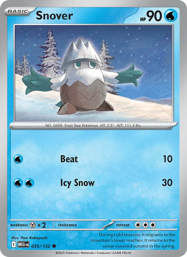 Kaart Snover uit Mega Evolution, nummer 035/132
