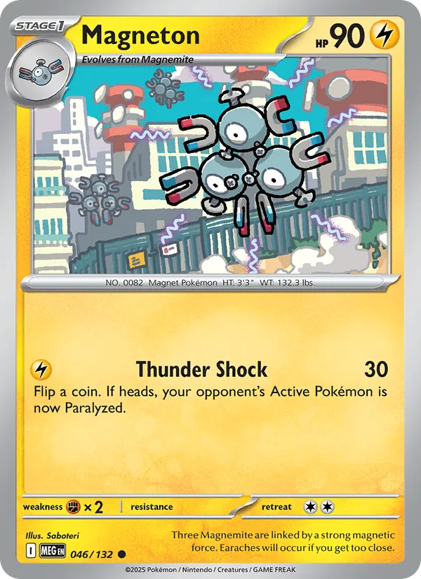 Kartu Magneton dari Mega Evolution, nomor 046/132