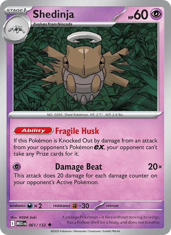 Kartu Shedinja dari Mega Evolution, nomor 061/132