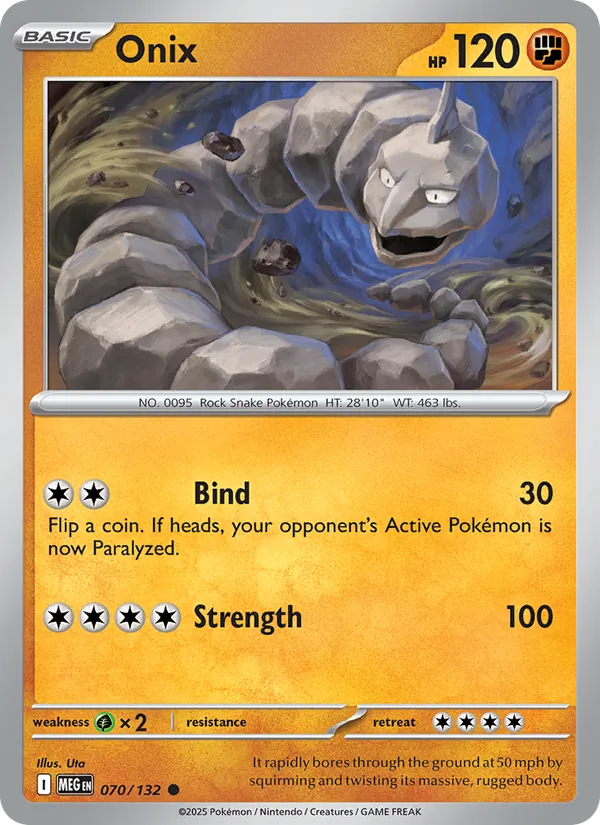 Kaart Onix uit Mega Evolution, nummer 070/132