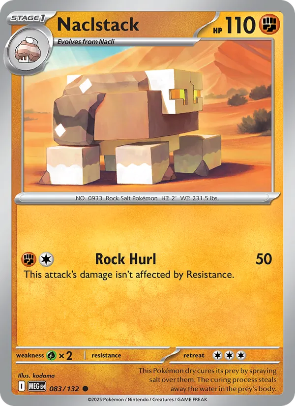 Kartu Naclstack dari Mega Evolution, nomor 083/132