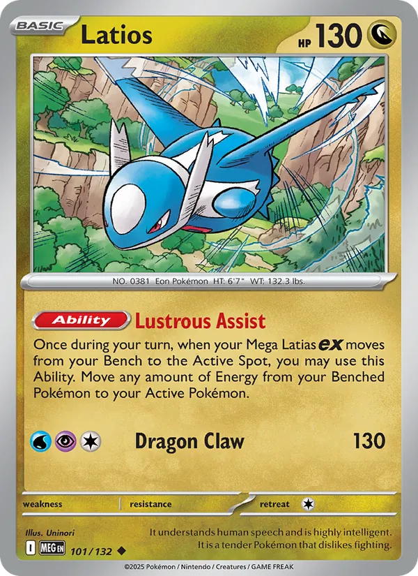 Kartu Latios dari Mega Evolution, nomor 101/132