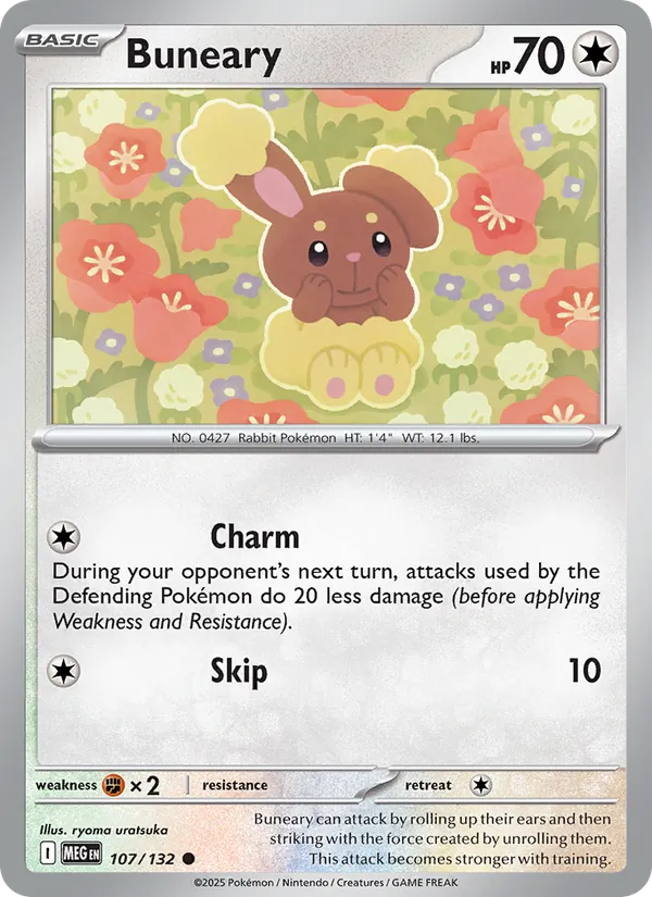 Kaart Buneary uit Mega Evolution, nummer 107/132